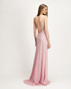 Laura Dress in Pink Crepe