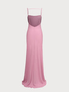 Laura Dress in Pink Crepe