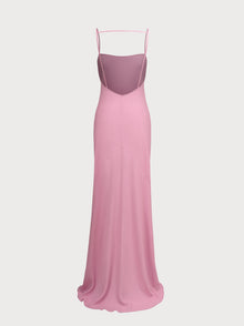 Laura Dress in Pink Crepe