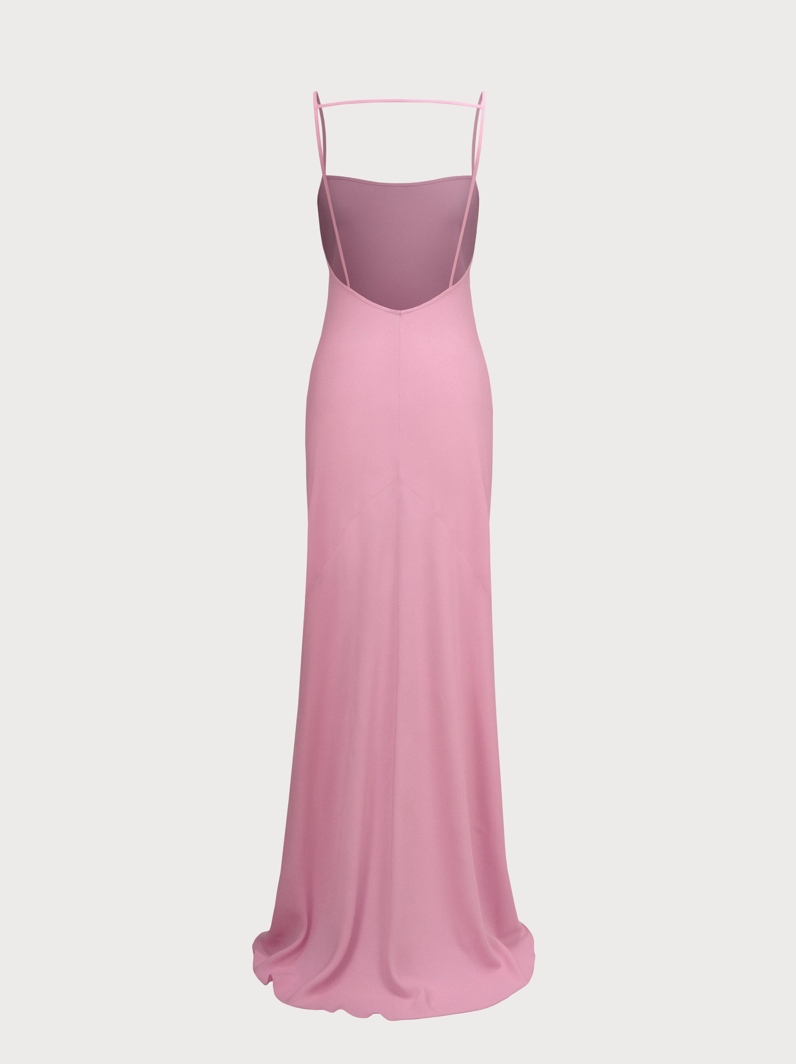 Laura Dress in Pink Crepe
