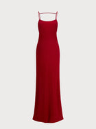 Laura Dress in Red Crepe