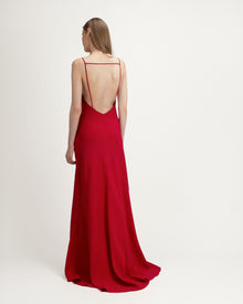 Laura Dress in Red Crepe