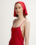 Laura Dress in Red Crepe