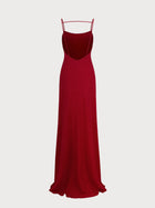 Laura Dress in Red Crepe