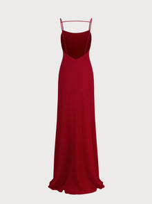 Laura Dress in Red Crepe
