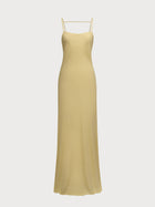 Laura Dress in Yellow Crepe