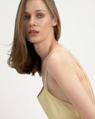 Laura Dress in Yellow Crepe