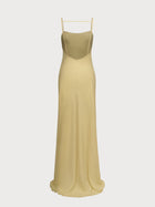 Laura Dress in Yellow Crepe