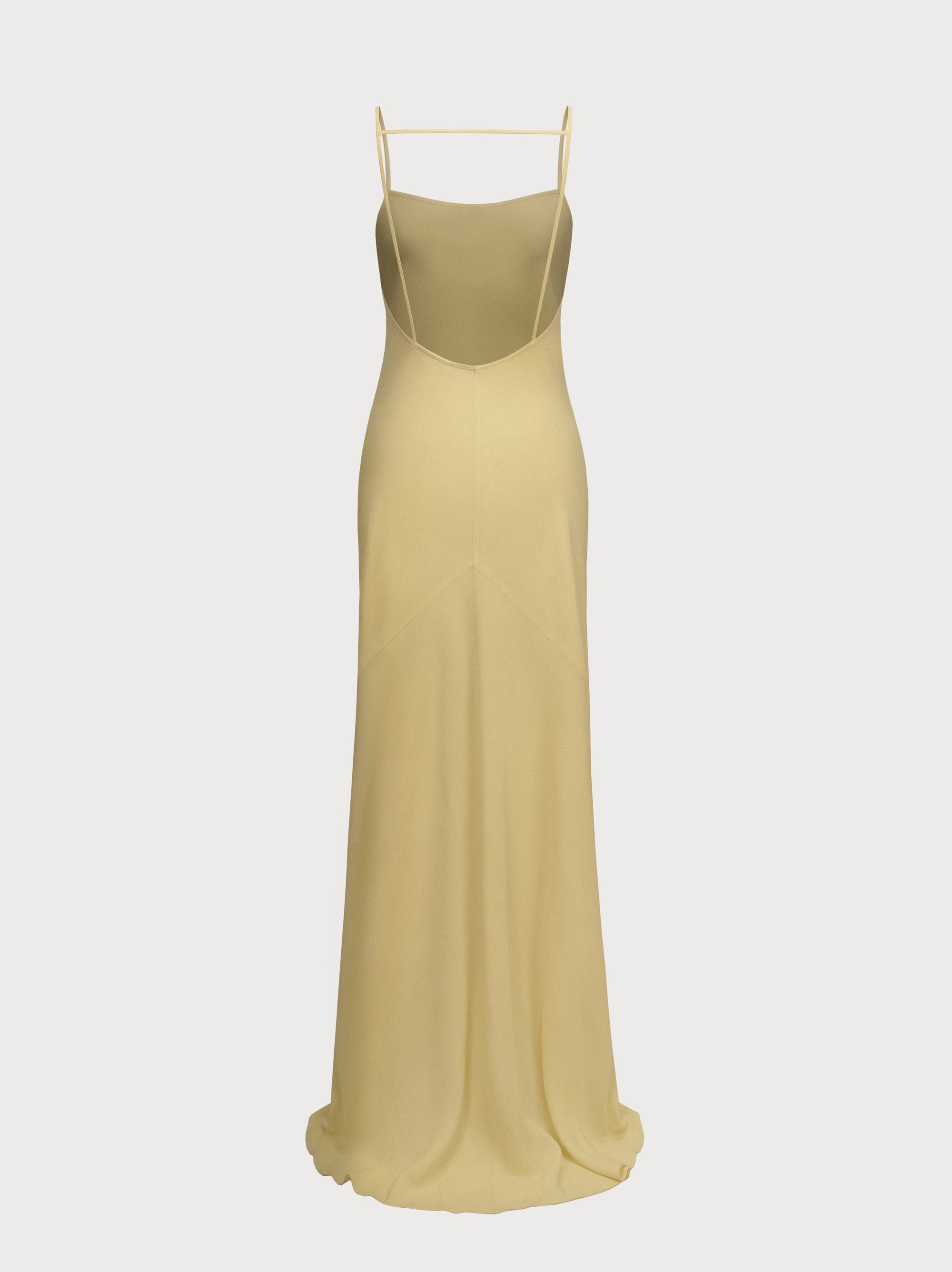 Laura Dress in Yellow Crepe