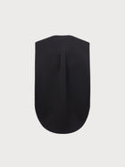 Black sleeveless top on a light gray background