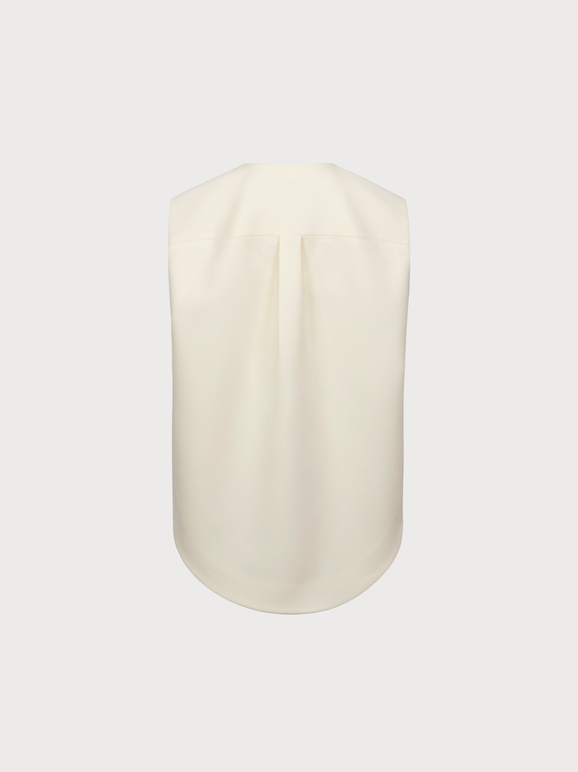 Ivory vest on a white background