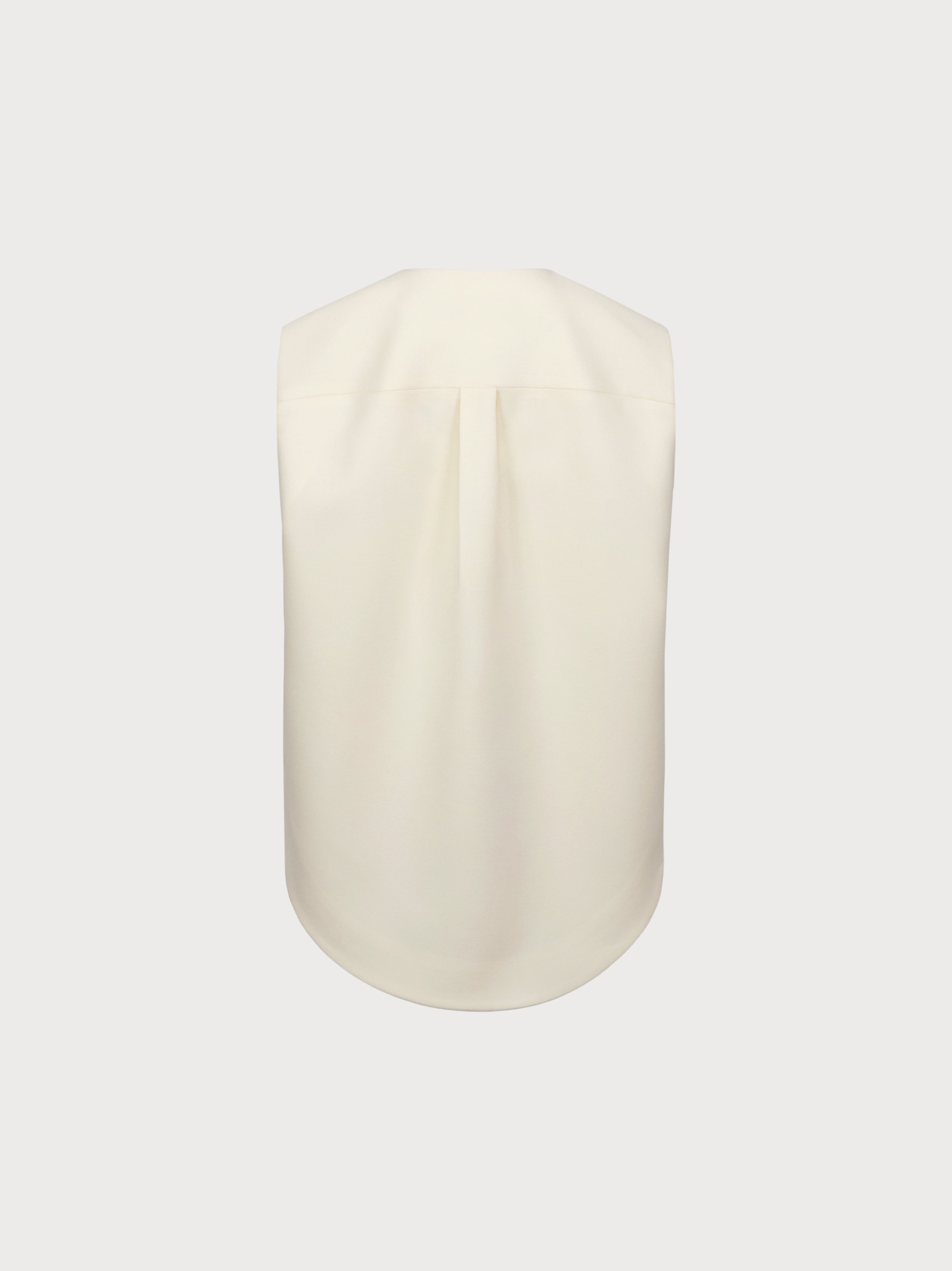 Ivory vest on a white background