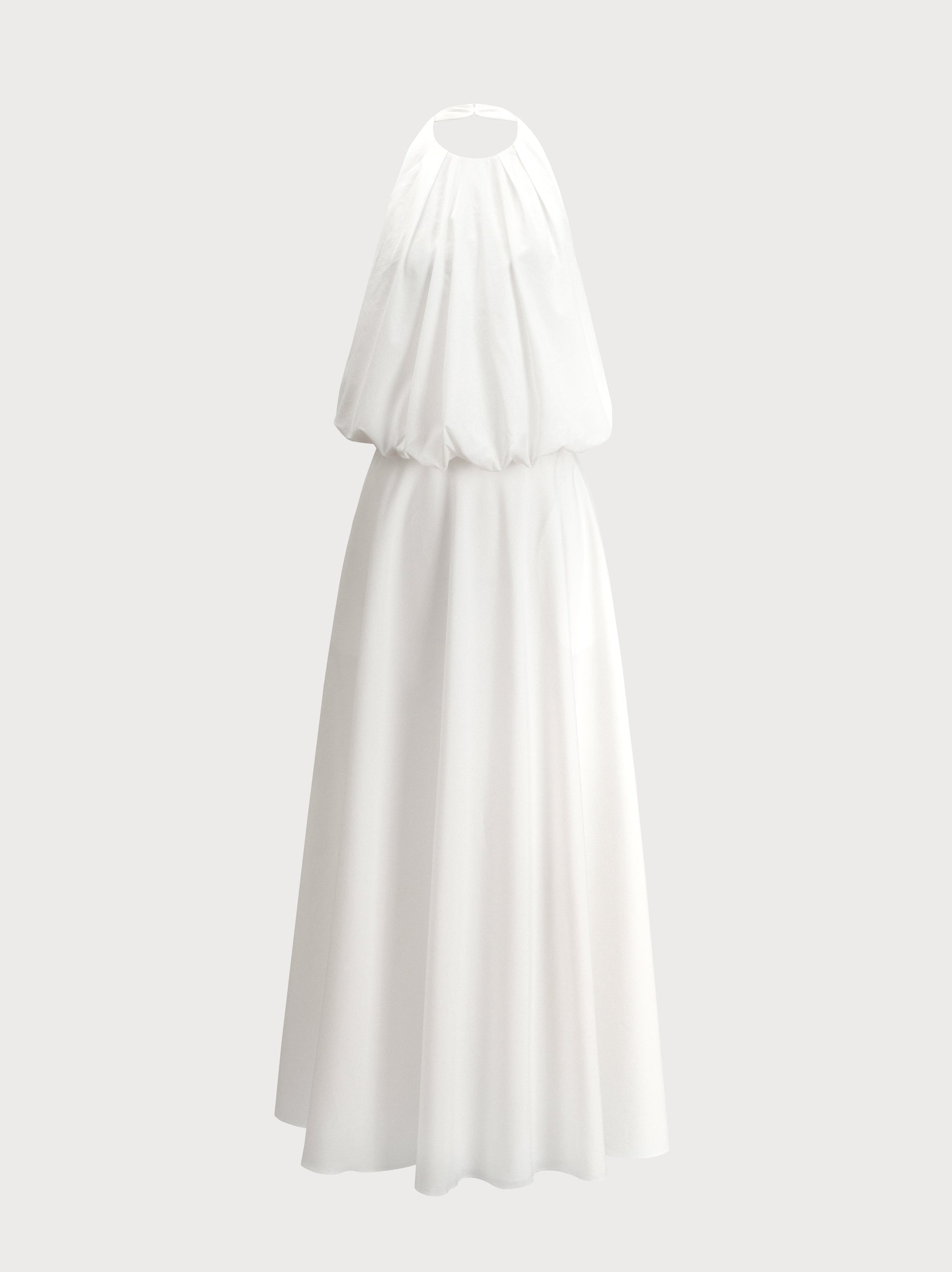Lily Dress in White Cotton