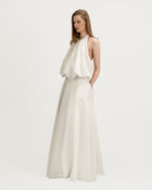 Lily Dress in White Cotton
