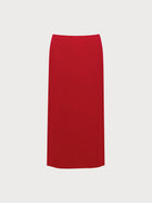 Red pencil skirt on a white background