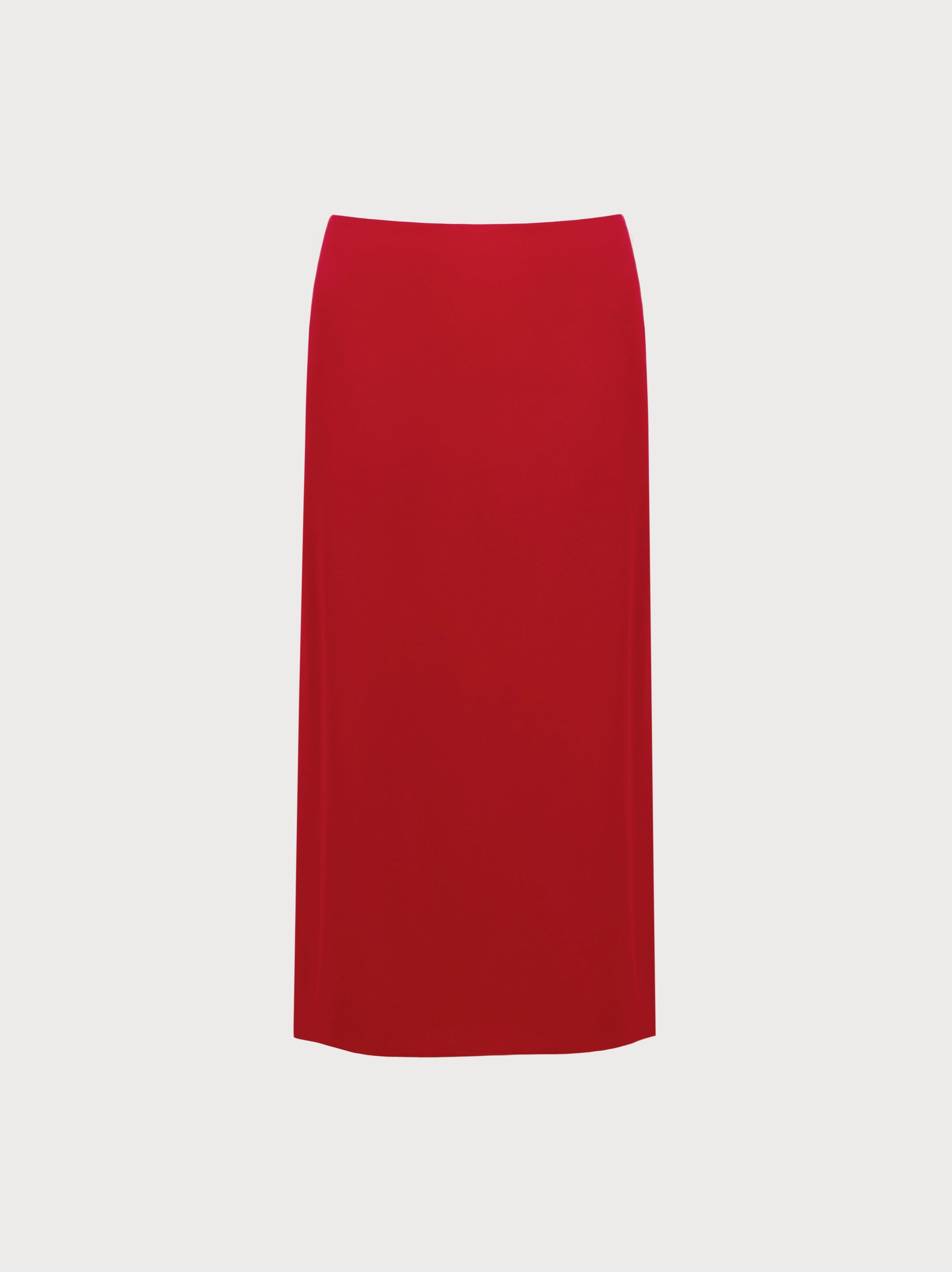 Red pencil skirt on a white background