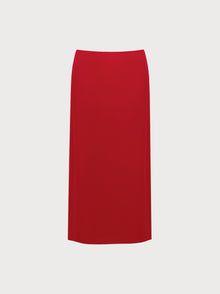 Red pencil skirt on a white background