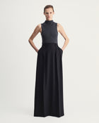 Luna Skirt in Black Virgin Wool and Mohair