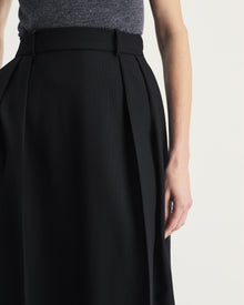 Luna Skirt in Black Virgin Wool and Mohair