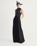 Luna Skirt in Black Virgin Wool and Mohair