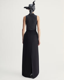 Luna Skirt in Black Virgin Wool and Mohair