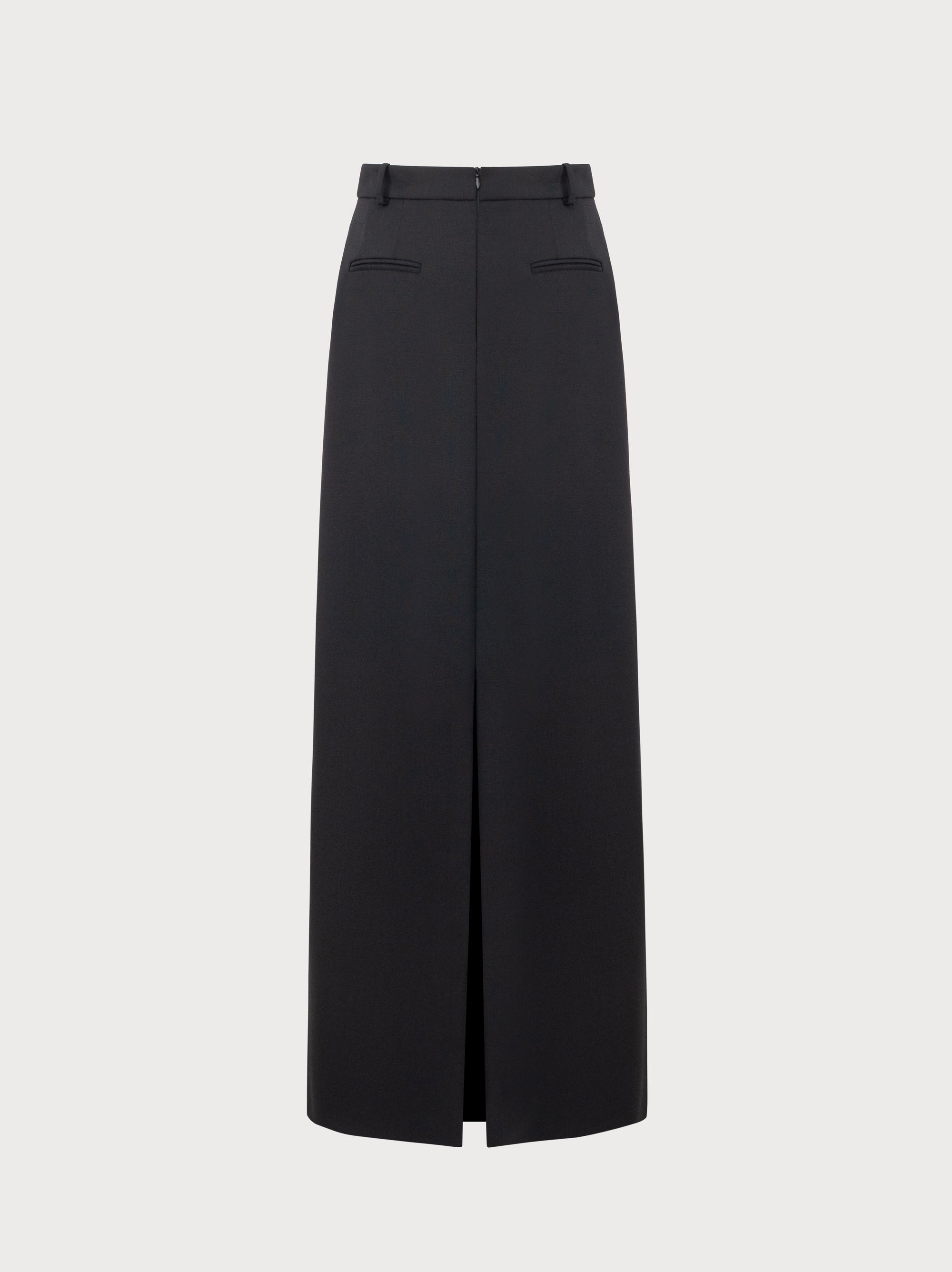 Luna Skirt in Black Virgin Wool and Mohair