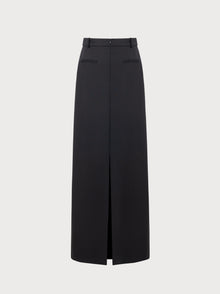 Luna Skirt in Black Virgin Wool and Mohair