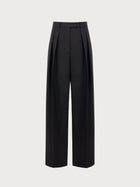 Mara Trousers in Black Virgin Wool and Mohair