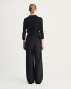 Mara Trousers in Black Virgin Wool and Mohair
