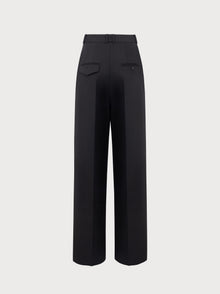 Mara Trousers in Black Virgin Wool and Mohair