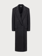 Black overcoat on a white background