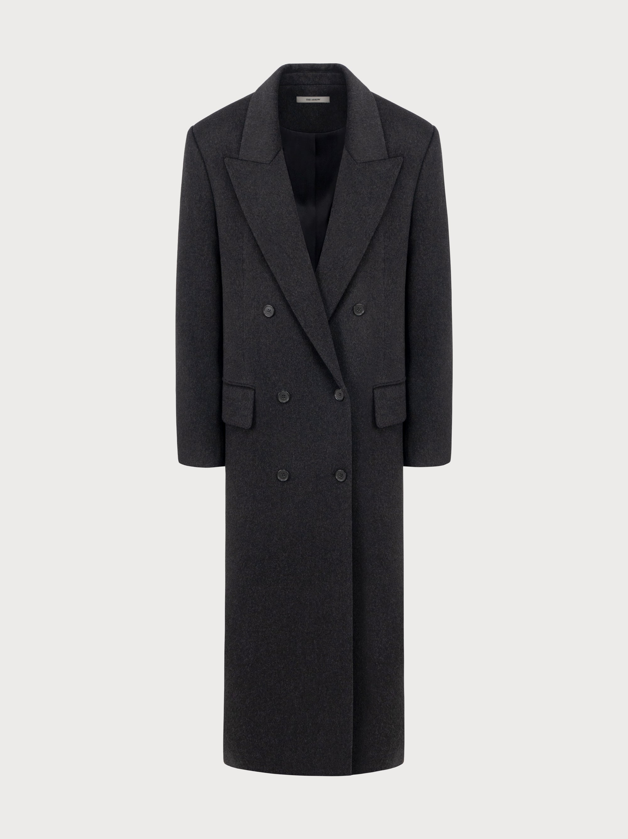 Black overcoat on a white background