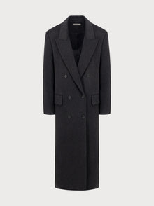 Black overcoat on a white background