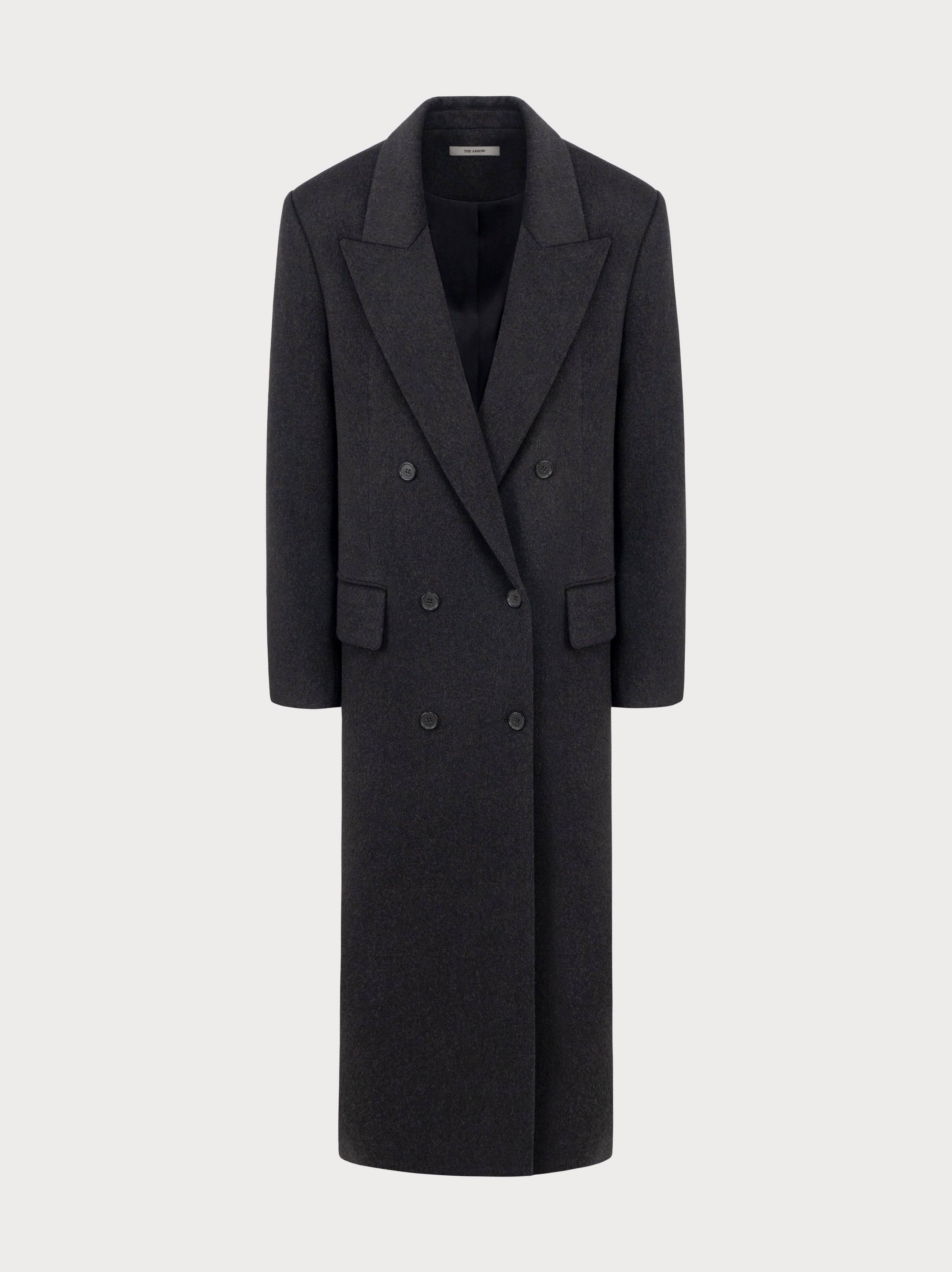 Black overcoat on a white background