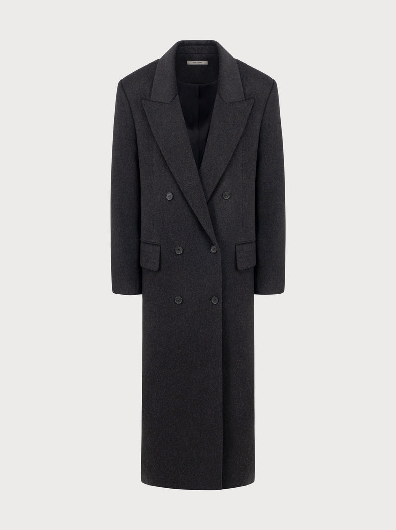 Black overcoat on a white background