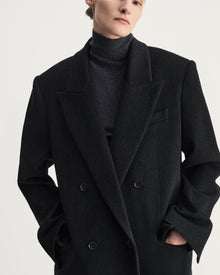 Maren Coat in Grey Virgin Wool
