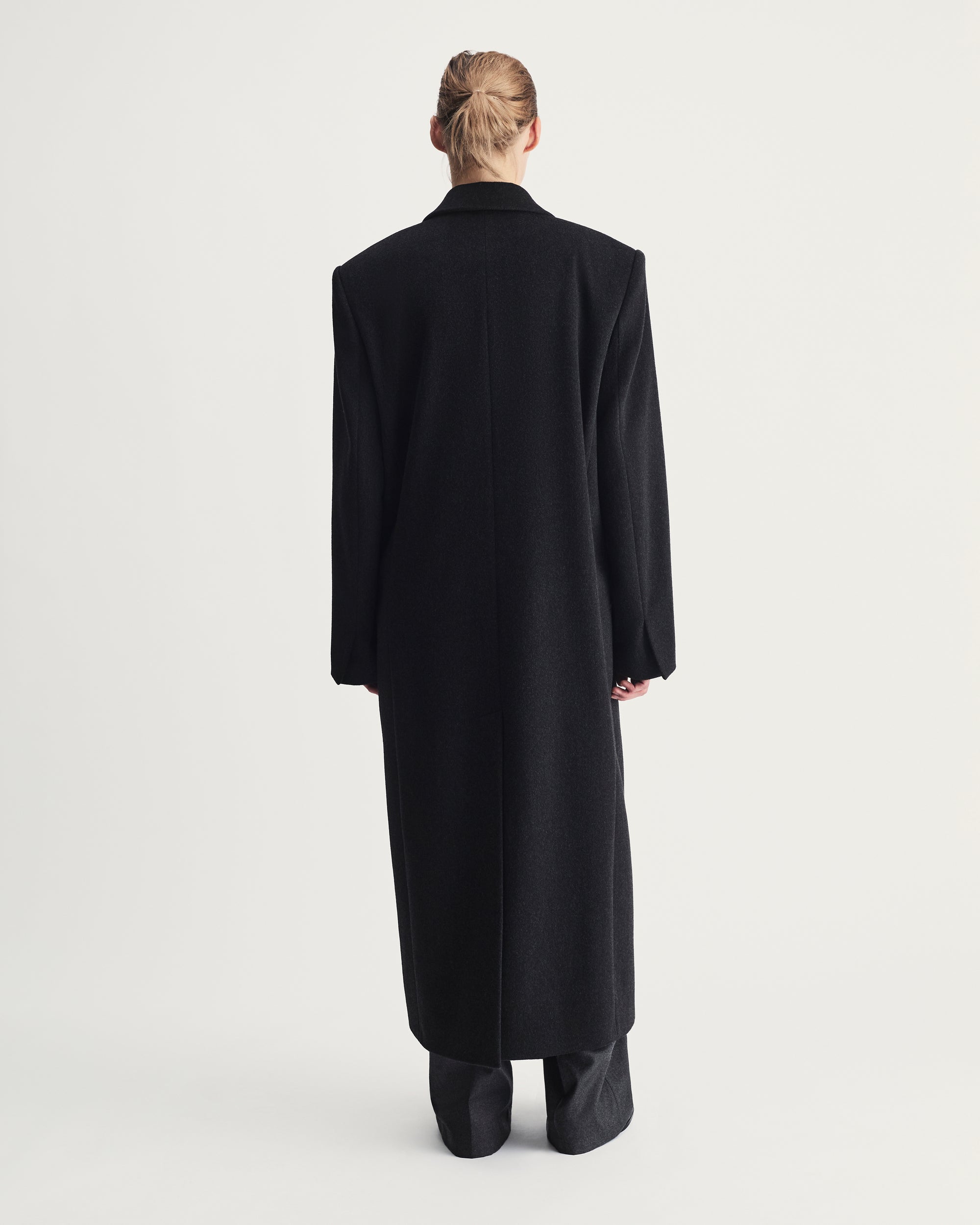 Maren Coat in Grey Virgin Wool