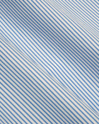Margot Dress in Blue Striped Cotton - fabric texture close-up
