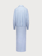 Light blue dress with a white background