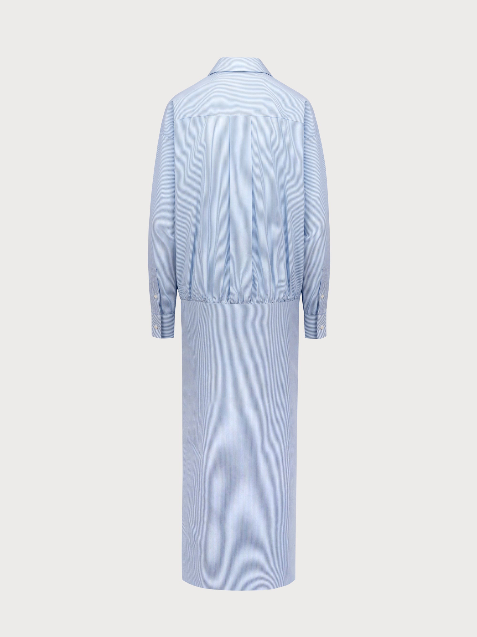 Light blue dress with a white background