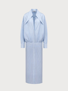 Light blue dress on a white background