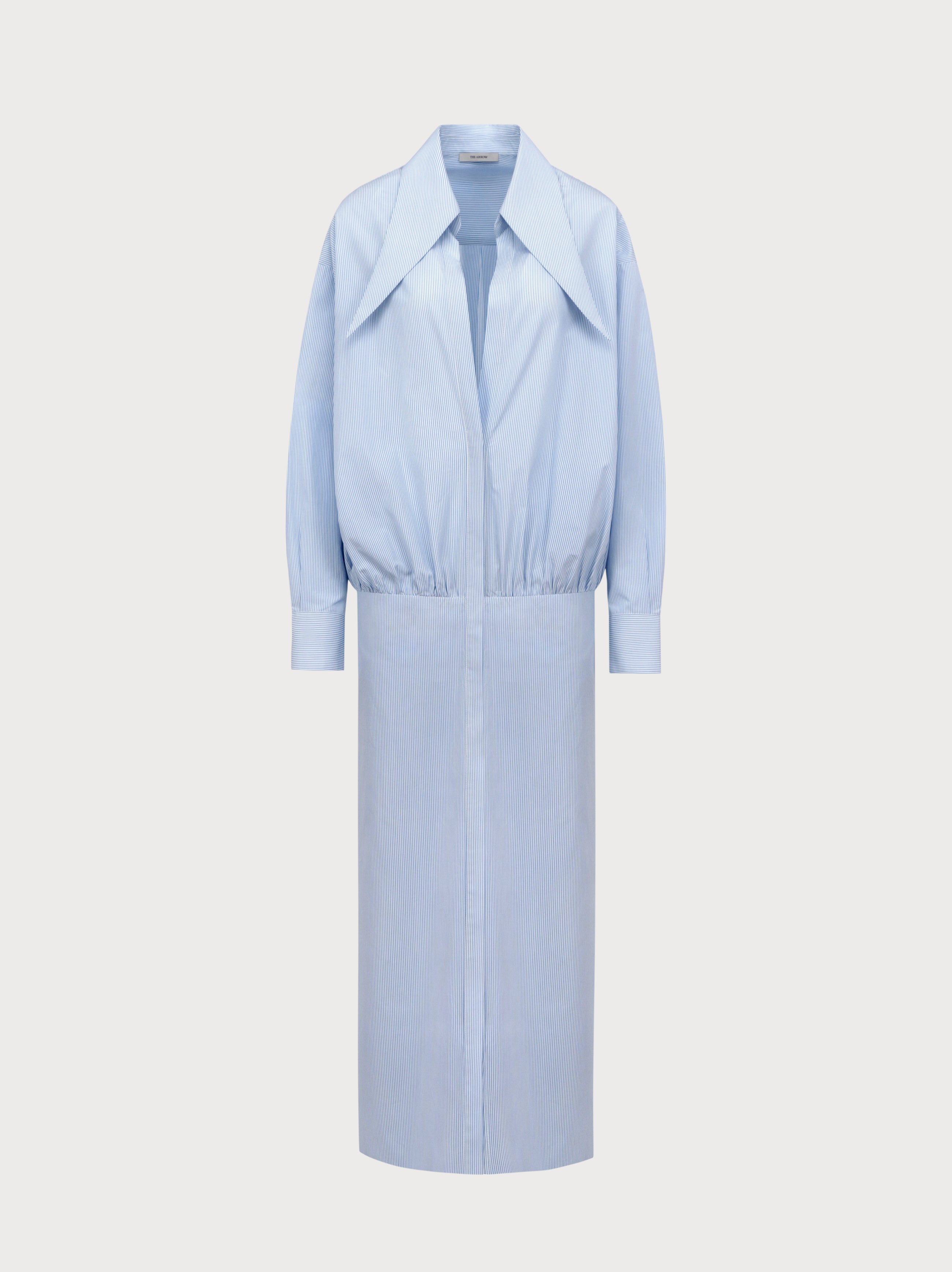 Light blue dress on a white background