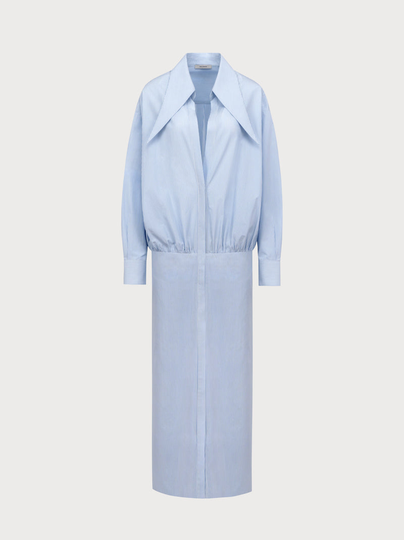 Light blue dress on a white background