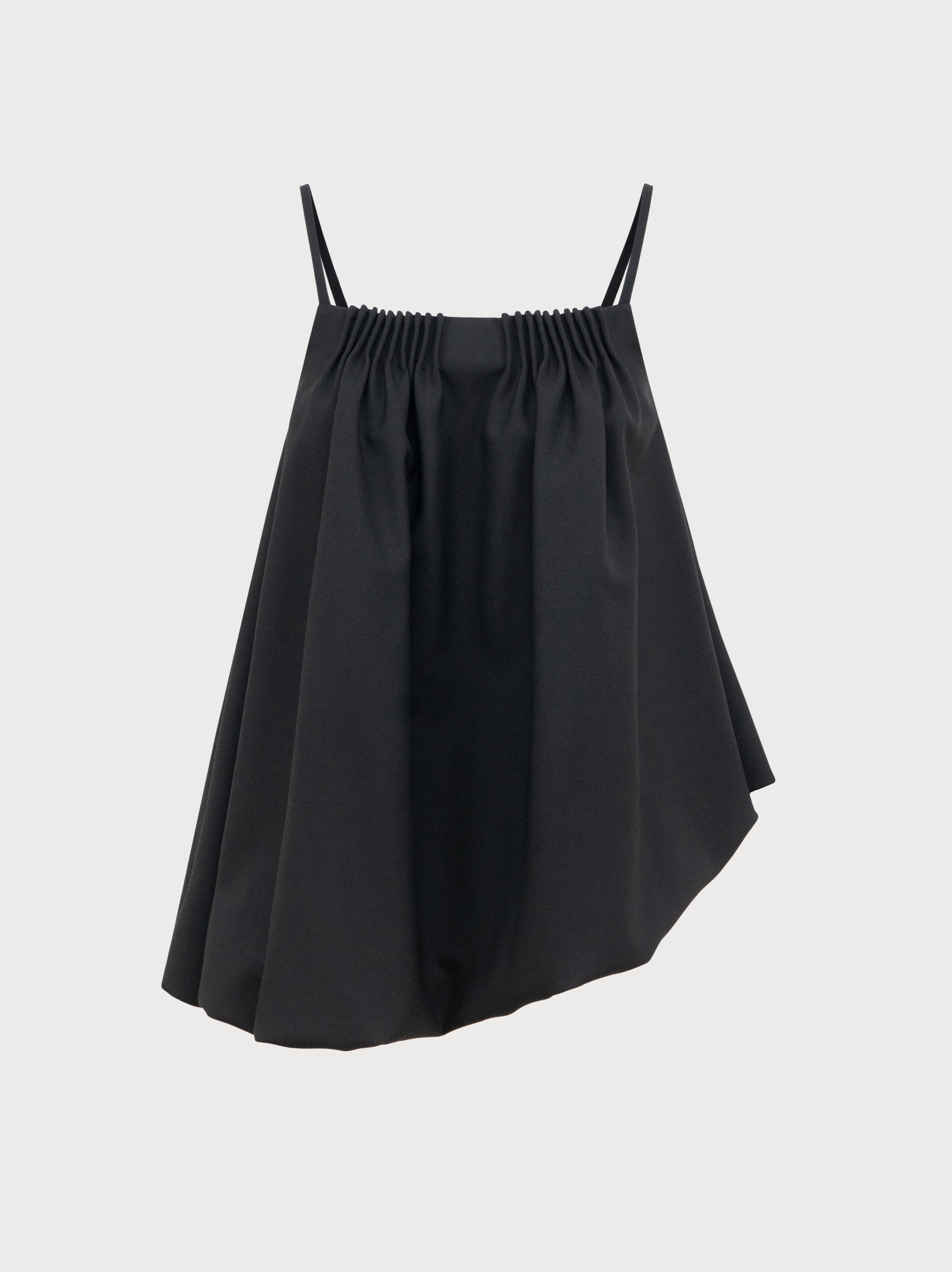 Marta Top  in Black Virgin Wool and Mohair