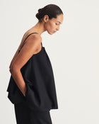 Marta Top  in Black Virgin Wool and Mohair
