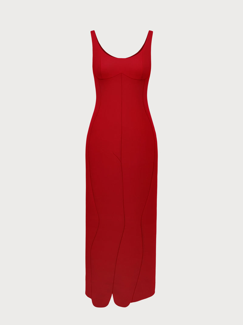 Milo Dress in Red Virgin Wool
