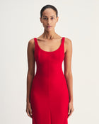 Milo Dress in Red Virgin Wool
