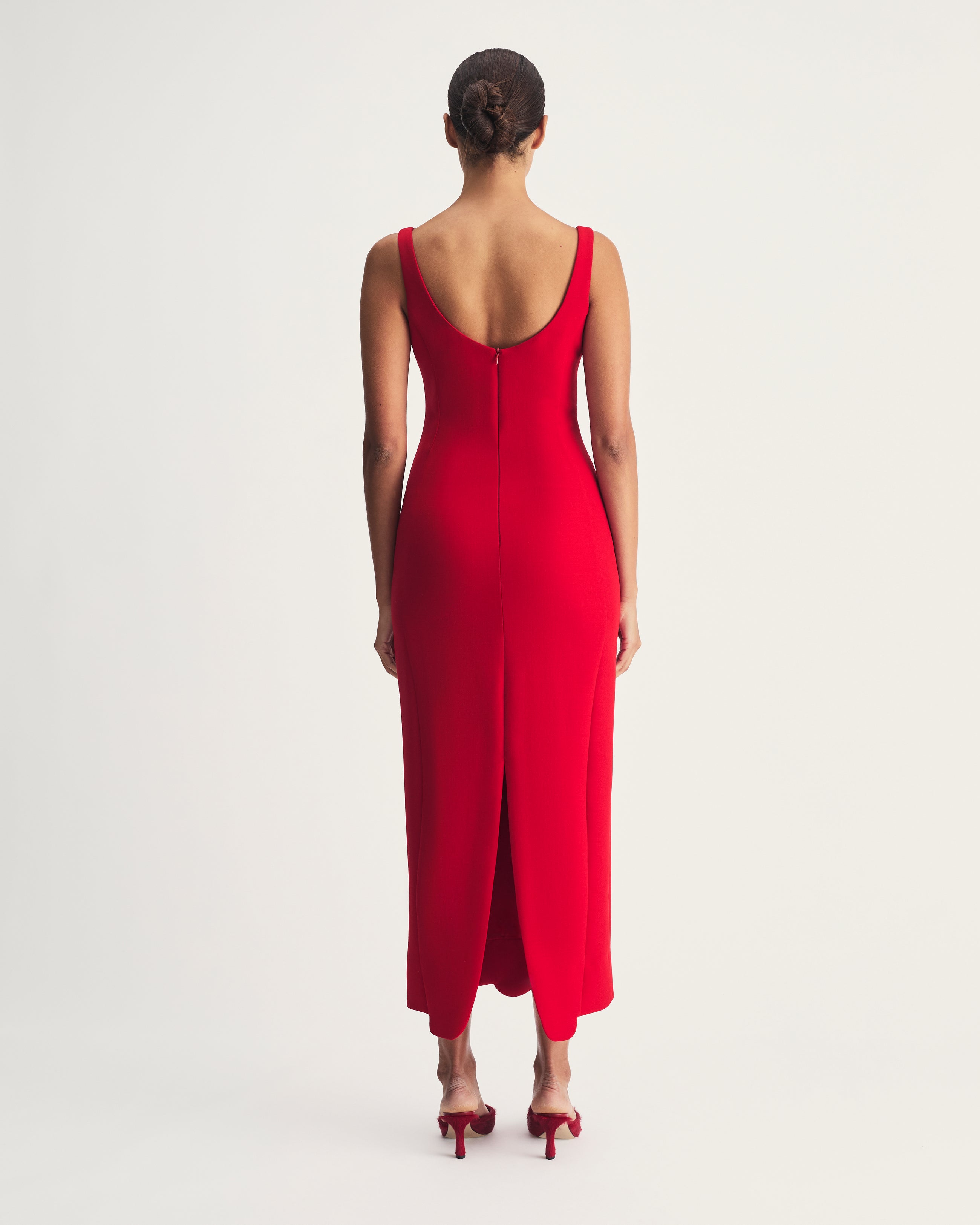 Milo Dress in Red Virgin Wool