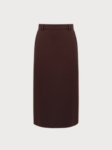 Nadia Skirt in Brown Virgin Wool