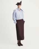 Nadia Skirt in Brown Virgin Wool